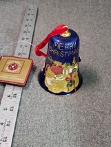 Christmas Santa Ornament Cloisonné Enamel Bell 2008 Dillards Trimmings NWT - £12.20 GBP