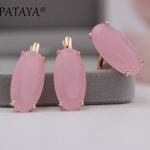 PATAYA New 585 Rose Gold Color Women Vintage Fine Jewelry Multicolor Cubic Zirco - £33.70 GBP