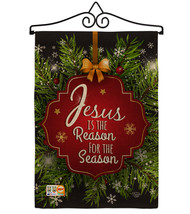 Jesus is the Reason Burlap - Impressions Decorative Metal Wall Hanger Garden Fla - £27.05 GBP