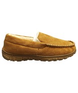 VLLy Slippers Mens US Size 11 Brown Suede Faux Fur Lined Moc Toe Comfort... - $393.93 MXN