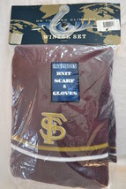  San Francisco 49&#39;ers 2pc Winter Set-Collegiate-Knit Scarf &amp; Gloves - NEW - £19.66 GBP