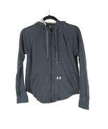 Under Armour Womens Sportstyle Full Zip Hoodie Pockets Loose Gray XS - £11.54 GBP