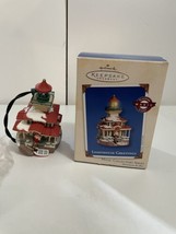 Hallmark Ornament Lighthouse Greetings Magic Collectors Series  2002 Lights Up - £9.30 GBP