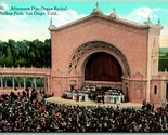 Pipe Organ Recital Balboa Park San Diego CA UNP Unused DB Postcard J10 - £3.07 GBP