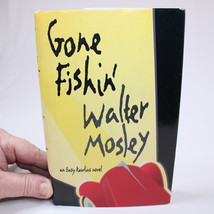 SIGNED Gone Fishin&#39; Easy Rawlins Novel Hardcover Book With DJ By Walter Mosley - £12.07 GBP