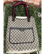 Gucci GG Supreme Canvas Web Stripe Large Tote Shoulder Bag Vintage Logo - €256,74 EUR
