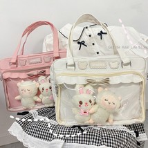 Pink Ita Bag Bow for Dolls Women Cute Shoulder Bag Clear Pocket Japanese Kawaii  - £34.63 GBP