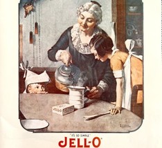 Jell-O Gelatin Norman Rockwell 1979 Advertisement Vintage Dessert GPF Co... - $29.99