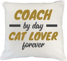 Make Your Mark Design Coach Cat Lover White Pillow Cover for Veterinaria... - £19.77 GBP+