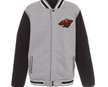 NHL Minnesota Wild  Reversible Full Snap Fleece Jacket JHD 2 Front Logos - £95.91 GBP