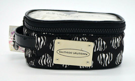 Chinese Laundry Makeup Travel Size Case Black White Zebra Striped Hearts - £15.14 GBP