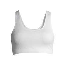 No Boundaries Juniors&#39; Double Scoop Bralette, Vivid White Size XL - $13.85