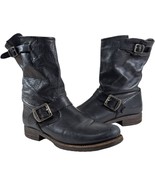 FRYE Veronica Short Slouchy Boots Womens Size 8 Moto Biker Leather Black... - $2,054.10 MXN