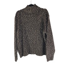 Polo Ralph Lauren Mens Fisherman Sweater Mock Neck Wool Blend Marled Brown XL - £26.37 GBP