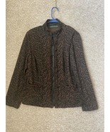 Harve Bernard Woman Animal Print Full Zip Jacket Size 1X - $30.99