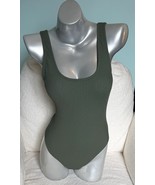 Cotton:on Body One Piece Swimsuit Sz M Green Ribbed Cheeky Womens Scoop ... - $1,411.25 MXN