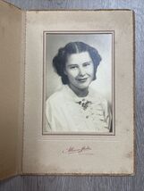 Vintage Photograph Cabinet Card Portrait Black &amp; White Alliance Studio M... - $8.90