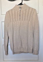 Karen Scott Women’s Beige Zip-Up Sweater Size L - $18.10
