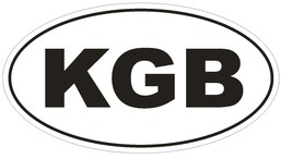 KGB Oval Bumper Sticker or Helmet Sticker D1613 Russian CIA Russia Spy - £1.09 GBP+