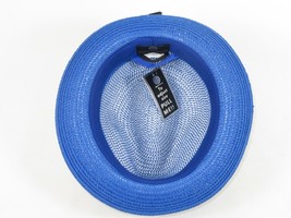 Men's Bently Semi Crushable Fedora Briad Straw Hat Dante DA222 Royal White image 3
