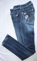 Miss Me Jeans Women&#39;s Blue Denim Skinny Leg Size 25 X 31&quot; - £23.26 GBP