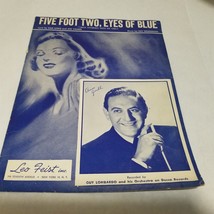 Five Foot Two, Eyes of Blue Sam Lewis Joe Young Ray Henderson Sheet Music 1949 - £4.72 GBP