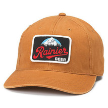 Rainier Beer Logo Patch Adjustable Hat Orange - £34.08 GBP