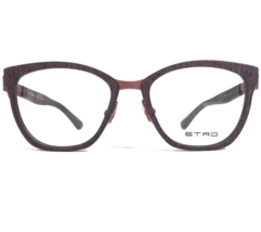 Etro Eyeglasses Frames ET2109 524 Matte Purple Paisley Rose Gold Pink 51-17-135 - £55.11 GBP