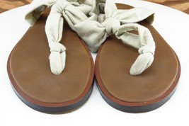 Sanuk Sz 9 M Beige Slingback Fabric Women Sandals 1091449 - £15.47 GBP