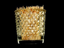 Clear Hobnail Glass Toothpick Holder, Votive Candle Holder, Vintage, TPK-449 - £11.52 GBP