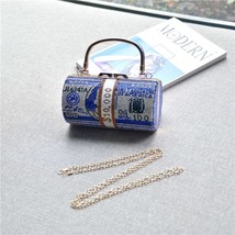 Women Dollar Evening Bags Shiny Rhinestone Clutch Money Purses Fashion Shoulder  - £44.41 GBP