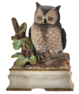 Vintage Royal Crown J Byron Brown Owl Branch Beautiful Windup Musical Fi... - £9.07 GBP