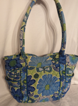 Vera Bradley Doodle Daisy Toggle Tote Shoulder Purse Bag 10 x 12 x 4.5 EUC - £11.36 GBP