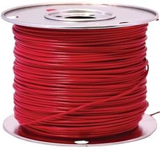 Primary Copper Wire 10-AWG 1-Conductor 60-VDC 100&#39; ft Red, CCI 55672123 - $51.67 CAD