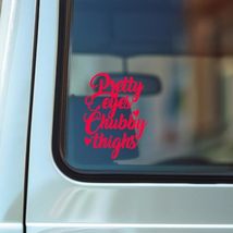 Pretty Eyes Chubby Thighs Vinyl Decal Sticker Bumper Window Laptop Tumbl... - $128.76 MXN