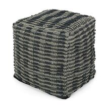Teal Blue Square Pouf Ottoman &amp; Floor Cushion - Walle Fabric 16" - $80.99