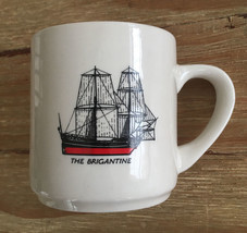 Vintage The Brigantine Ship Design and History Coffee Mug Good Condition  - $24.00