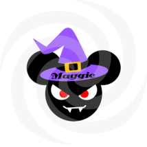 Mouse Halloween Maggie 104-Digital ClipArt-Name-Monster-Gift Tag-Tshirt-... - $93.95 MXN