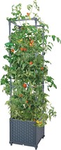 Green Mount Planter Boxes For Raised Garden Beds With Trellis, And Tomato Cages. - £40.30 GBP