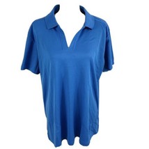 Devon &amp; Jones Women Short Sleeve Performance Polo Shirt 3XL Blue UV Protection - £11.98 GBP