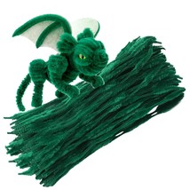 100 Pcs Pipe Cleaners Chenille Stem, Bump Chenille Stems Pipe Cleaner, Green Pip - £11.85 GBP