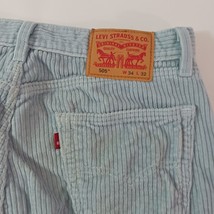 Levi's 505 Men's Size 34x32 Fits 32×32 Blue Coton Pants Straight image 4