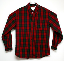 L.L. Bean Mens Flannel Plaid Muticolored Long Sleeve Shirt Size Medium OBHF4 - £19.34 GBP