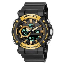 SMAEL Sport Watches for Men Dual Time Digital Wristwatch Waterproof Military Mal - £29.64 GBP