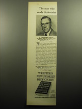 1958 Webster&#39;s New World Dictionary Advertisement - H.A. Overstreet - £14.78 GBP