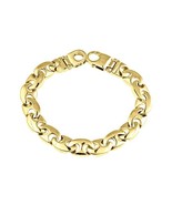 Men&#39;s Mariner Curb Link Bracelet 14k Solid Yellow Gold Handmade 63 g  11 mm - £5,016.73 GBP