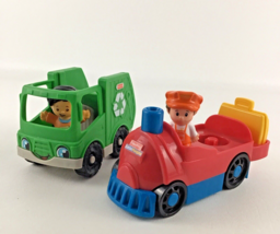 Fisher Price Little People Vehicles Figures On The Go Train Conductor Tr... - $29.65
