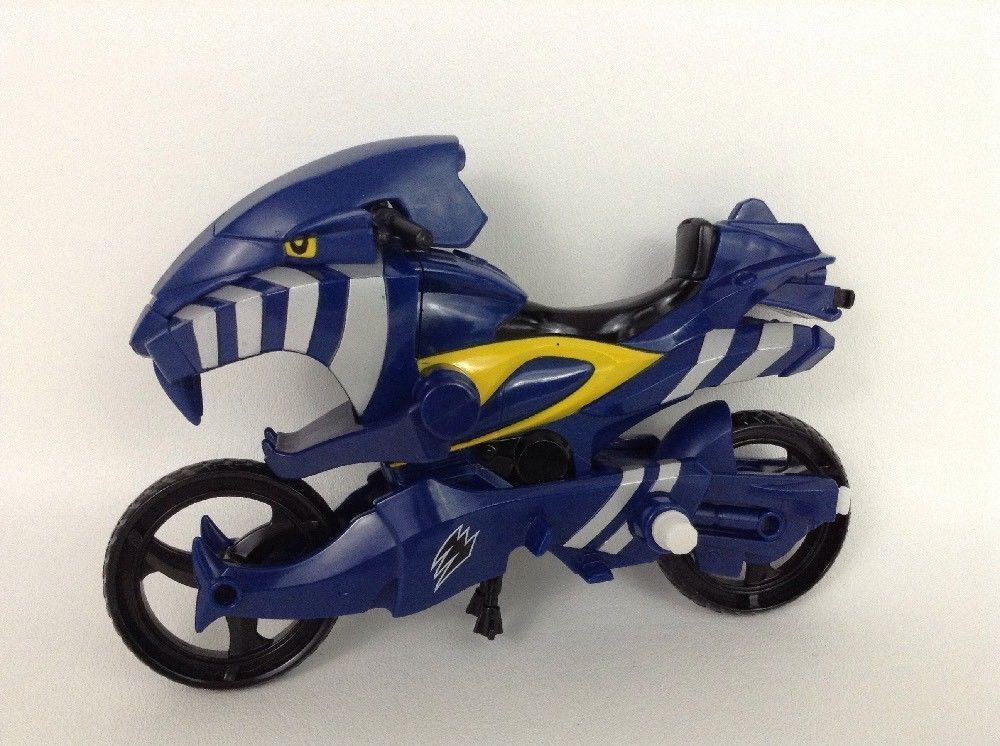Power Rangers Jungle Fury Toy Motorcycle Blue Jaguar Strike Rider Bandai 2007 - $14.80