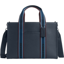 COACH Smith Tote Pebble Leather & Webbing Denim Blue Crossbody Bag - £215.60 GBP