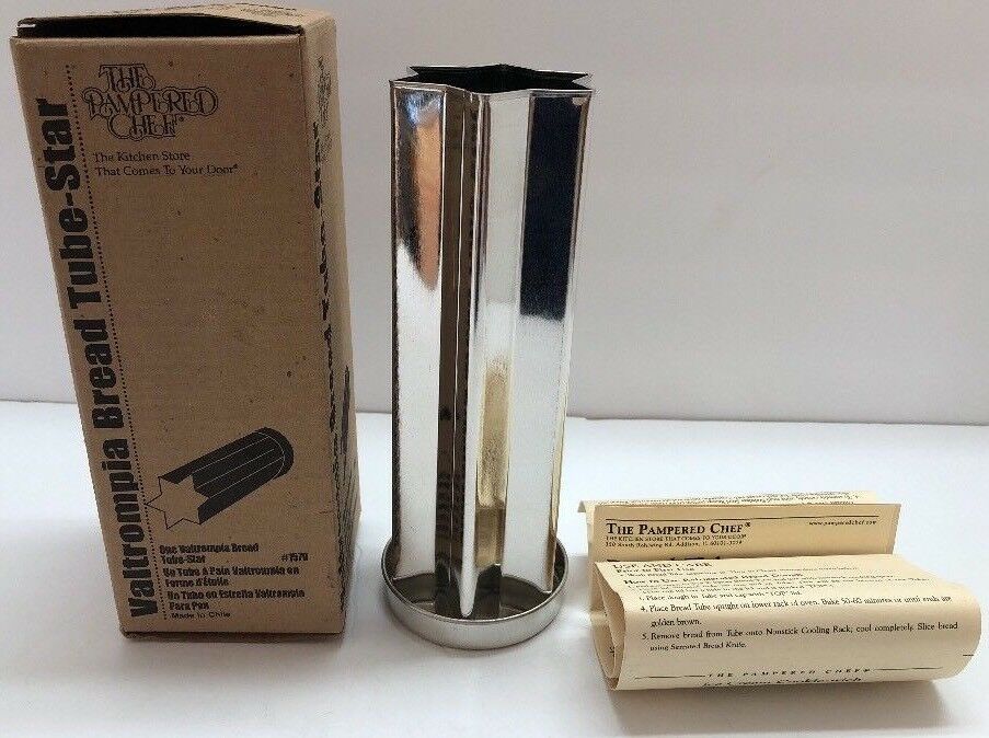 The Pampered Chef Valtrompia Bread Tube-Star W/ Original Box & Instructions - $6.92